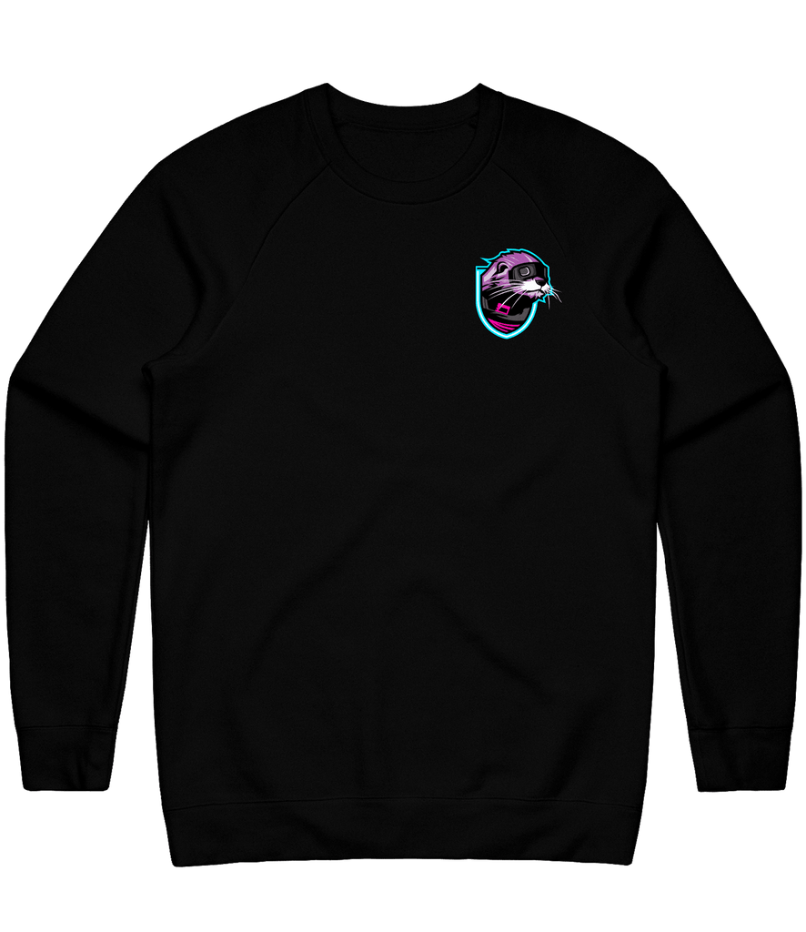 Cyberpunk Otters Icon Crewneck - Black - ARMA