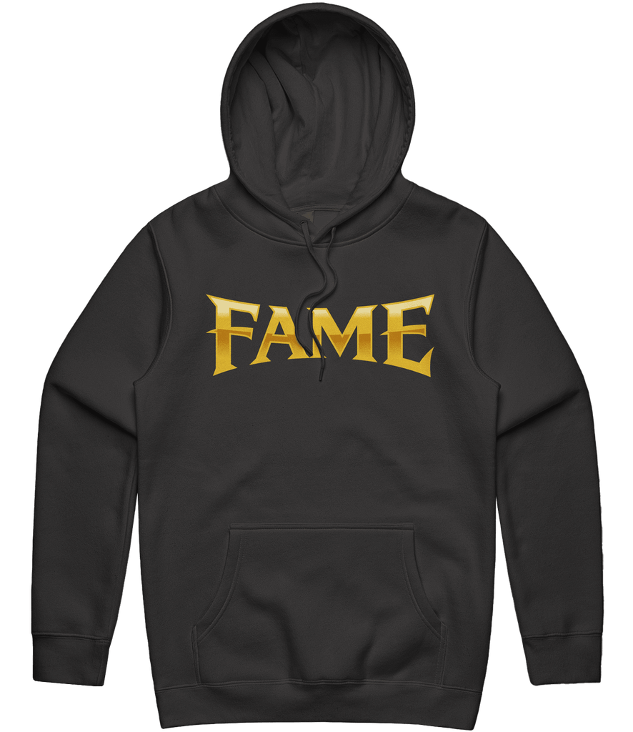Fame Text Hoodie - Charcoal - ARMA