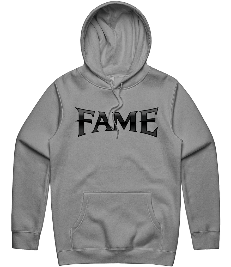 Fame Text Hoodie - Grey - ARMA
