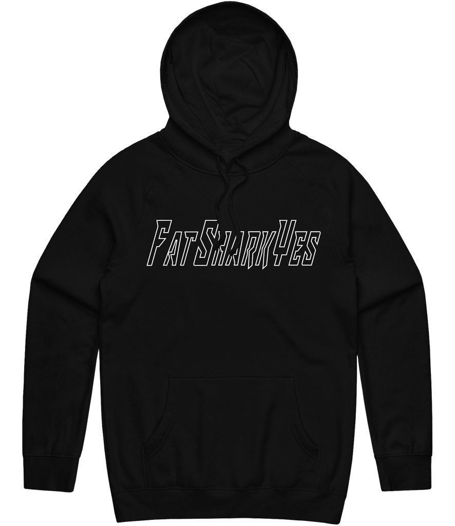 FatSharkYes Text Hoodie - Black - ARMA