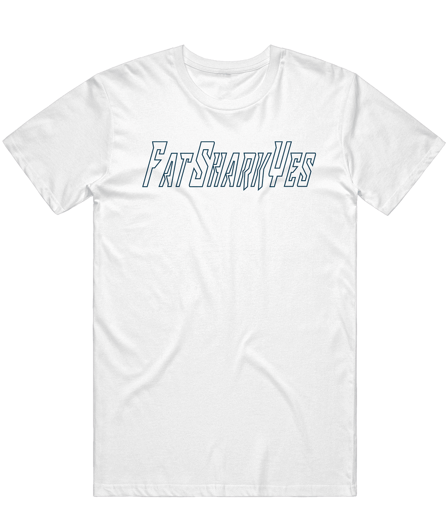 FatSharkYes Text Tee - White - ARMA