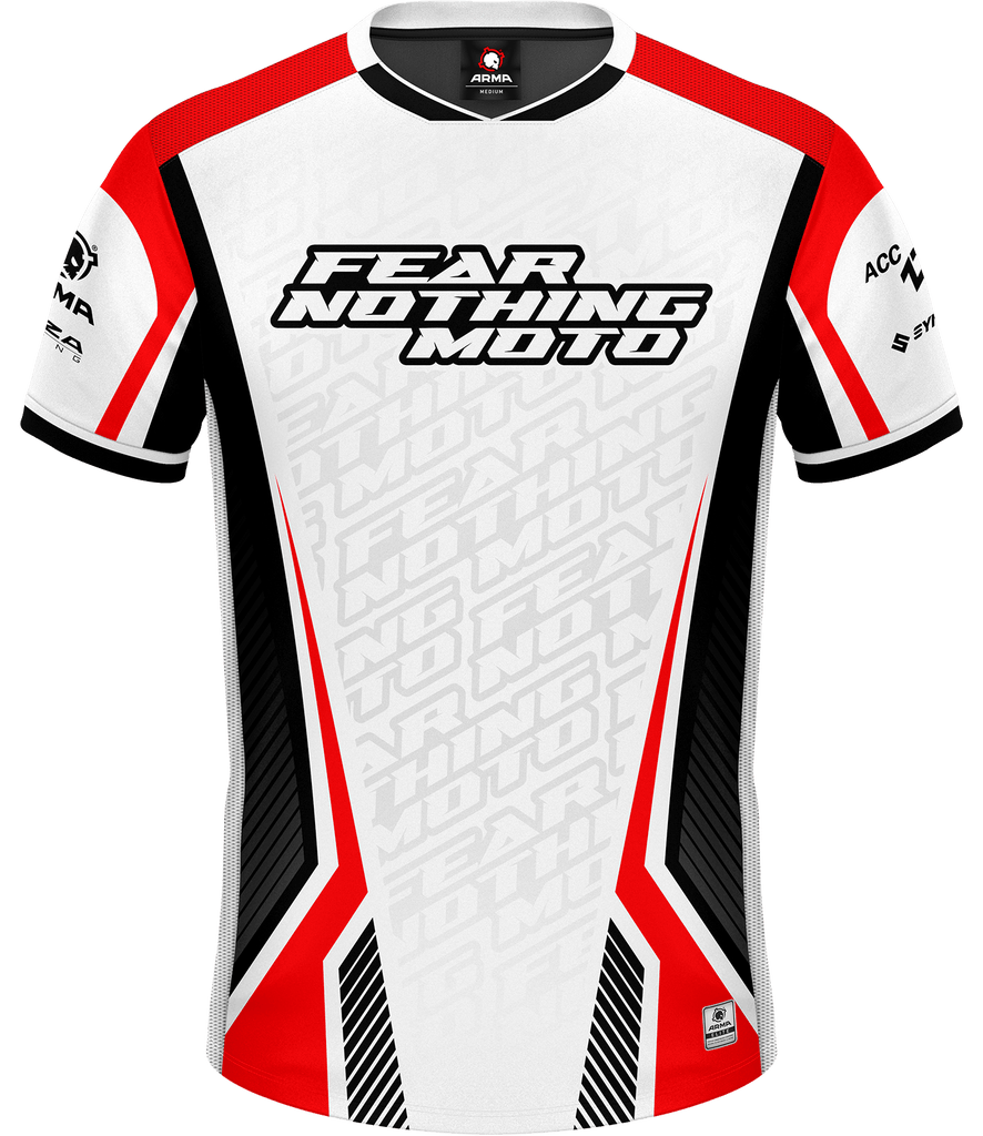 Fear Nothing Moto ELITE Jersey - White - ARMA