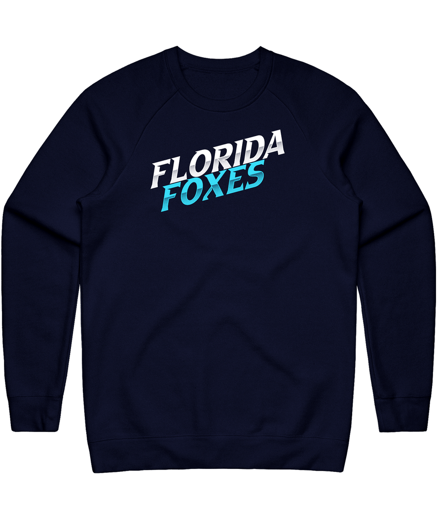 Florida Foxes Text Crewneck - Navy - ARMA