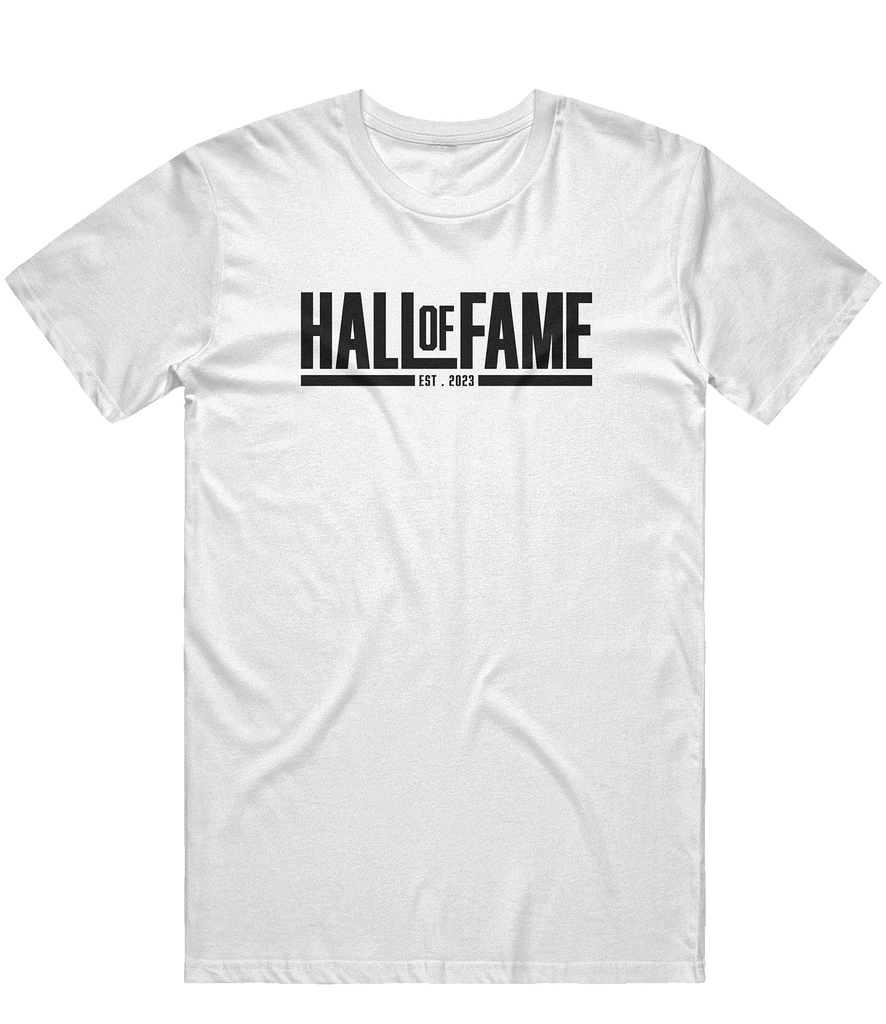 Hall of Fame Text Tee - White / Black - ARMA