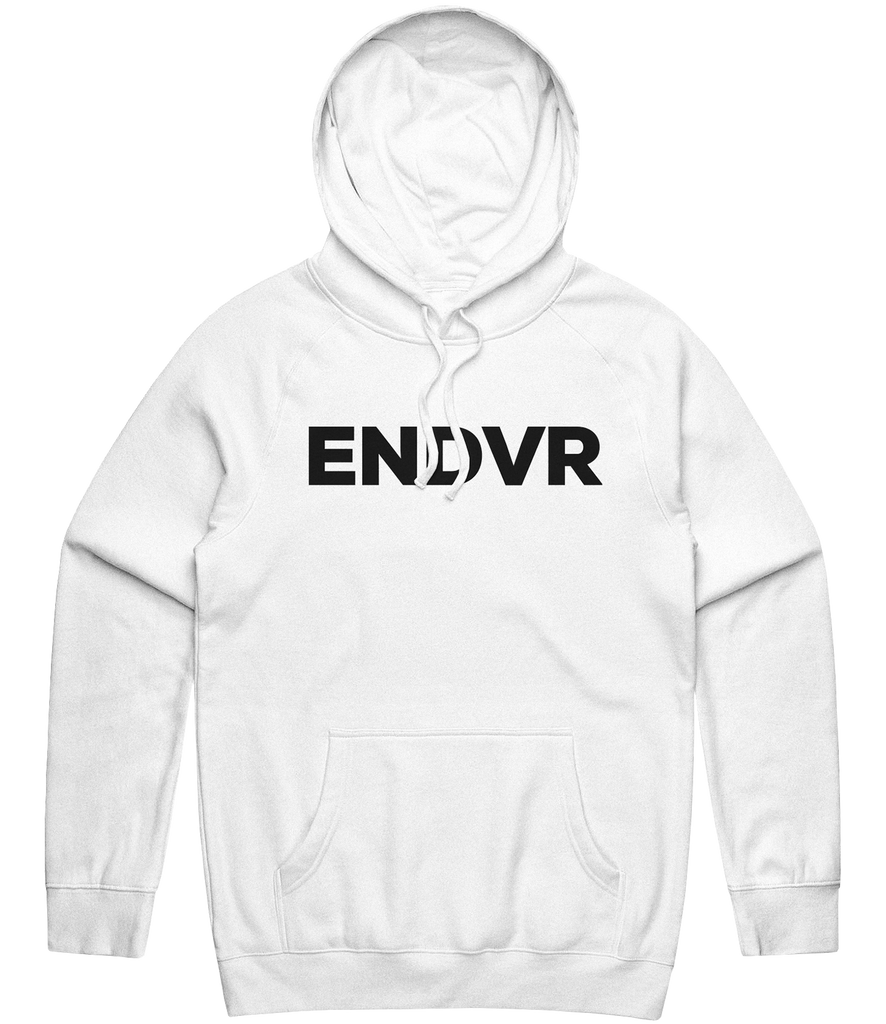 Endeavor Text Hoodie - White