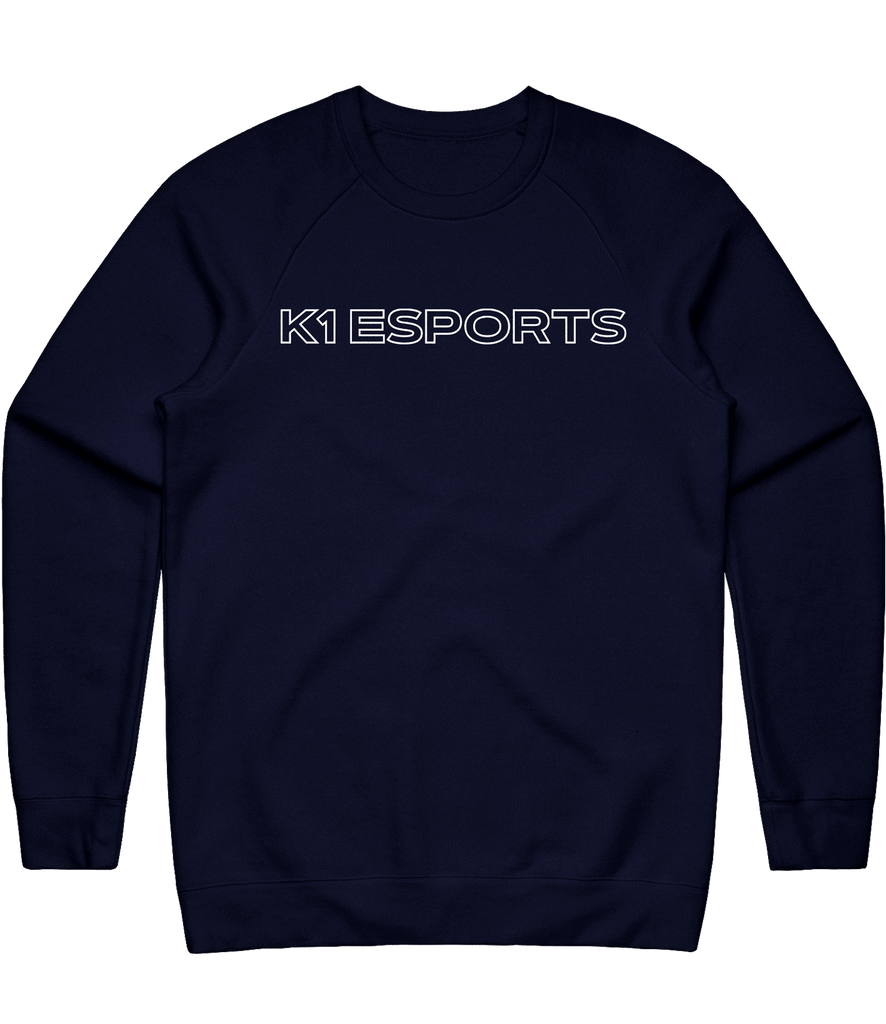 K1 Esports Text Crewneck - Navy - ARMA