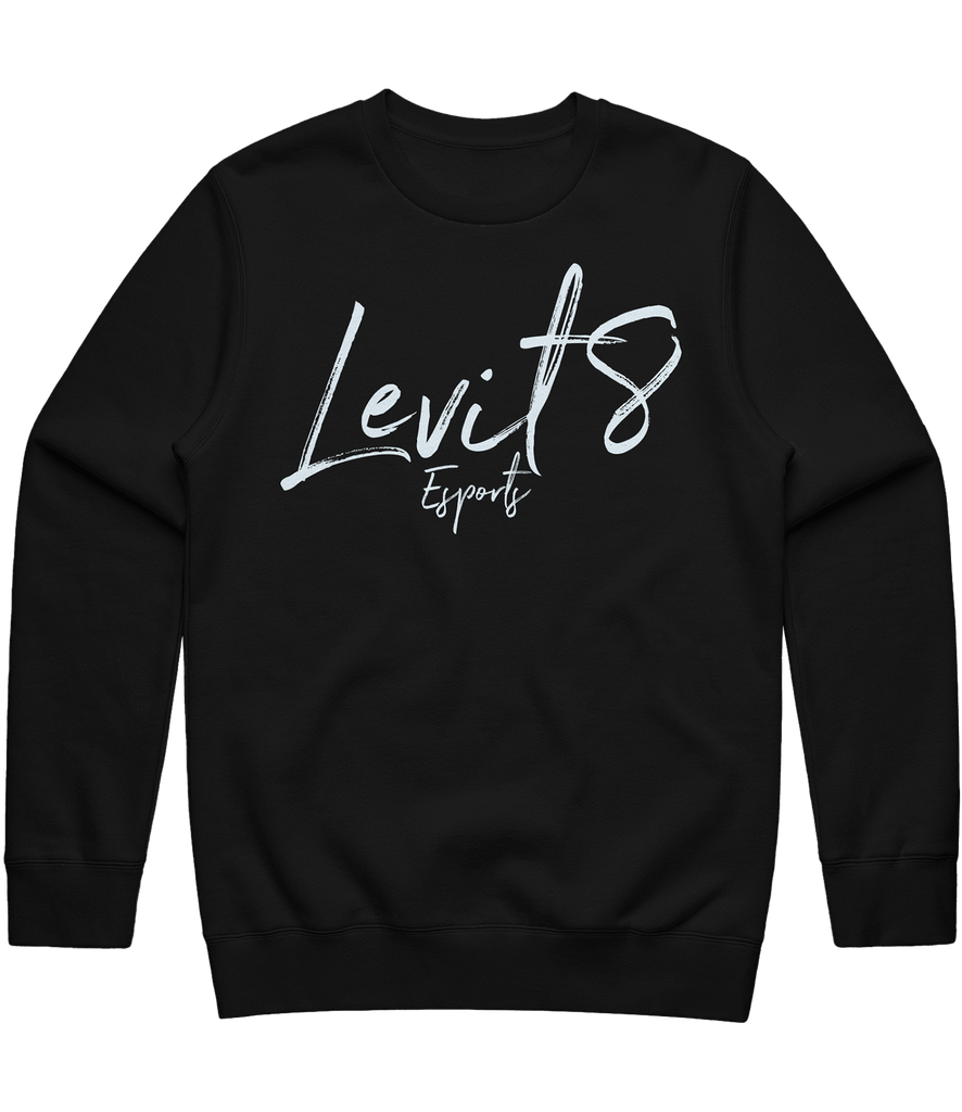 Levit8 Esports Text Crewneck - Black - ARMA