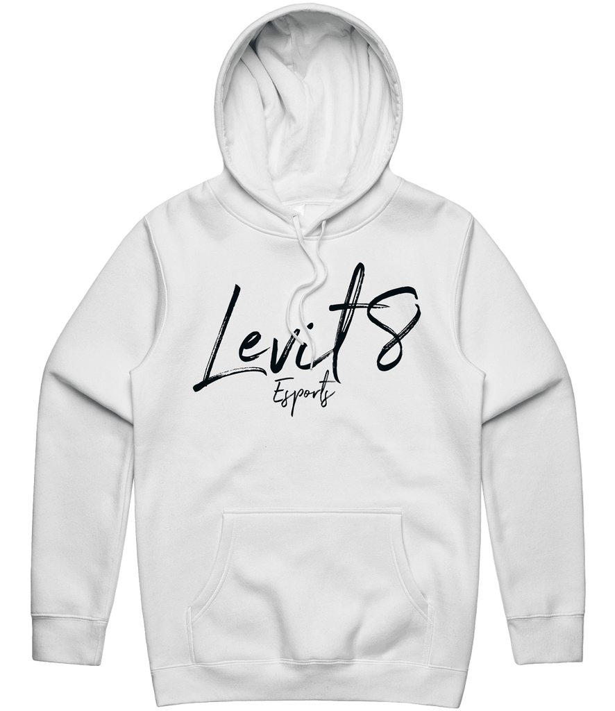 Levit8 Esports Text Hoodie - White - ARMA