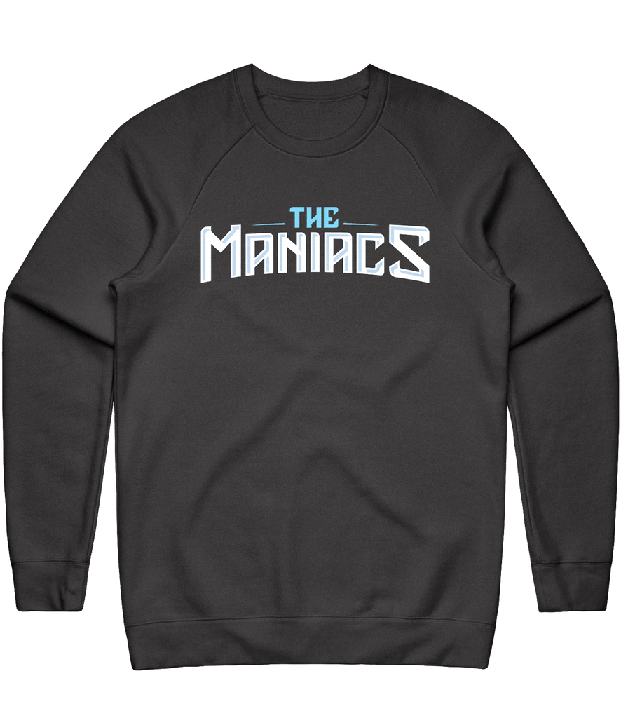 Maniacs Text Crewneck - Charcoal - ARMA
