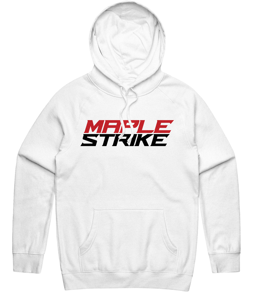 Maple Strike Text Hoodie - White - ARMA