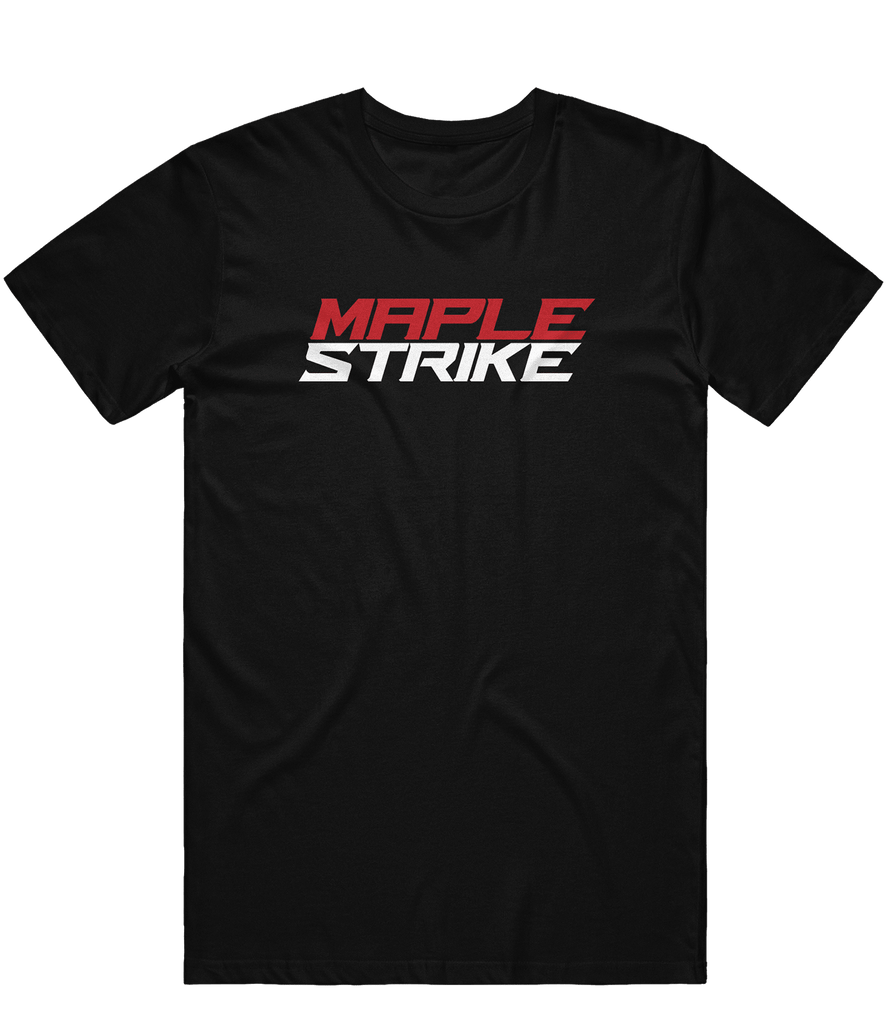 Maple Strike Text Tee - Black - ARMA