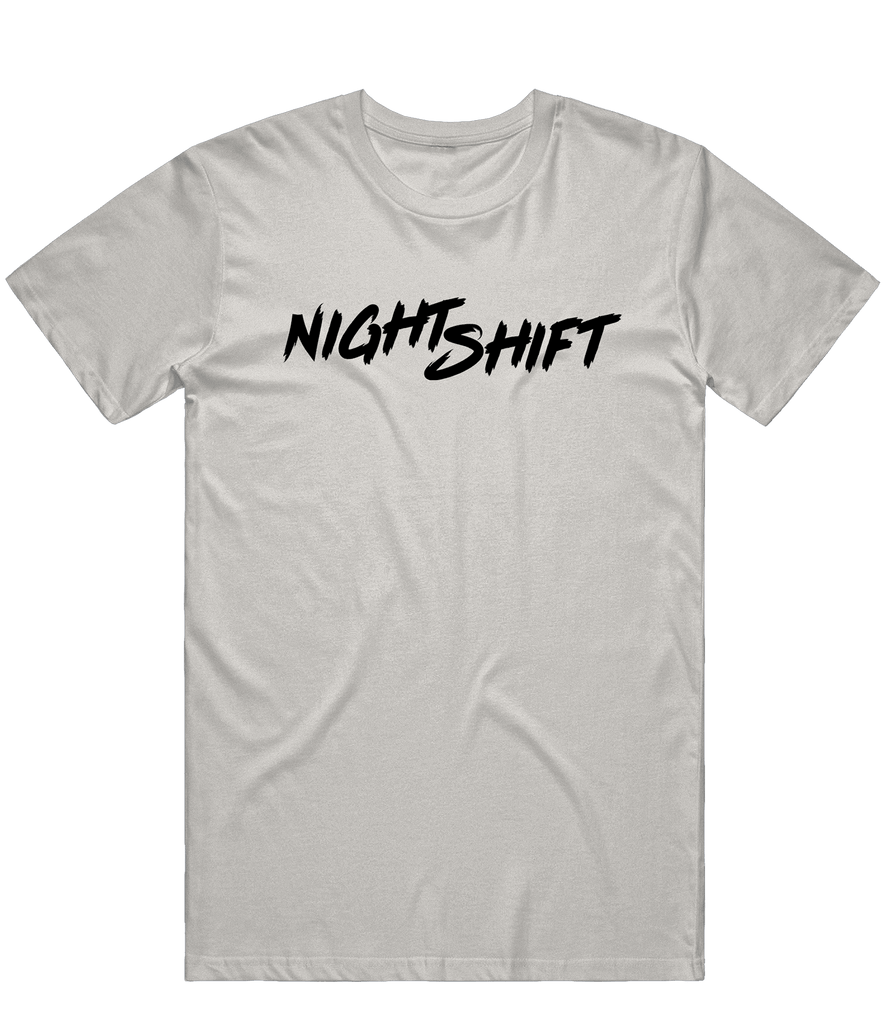 Night Shift Creators Text Tee - Light Grey - ARMA