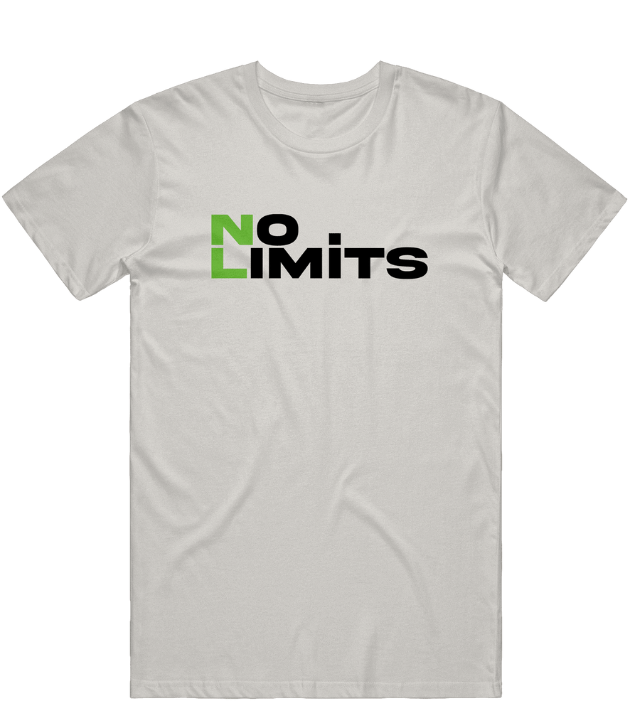 No Limits Text Tee - Grey - ARMA