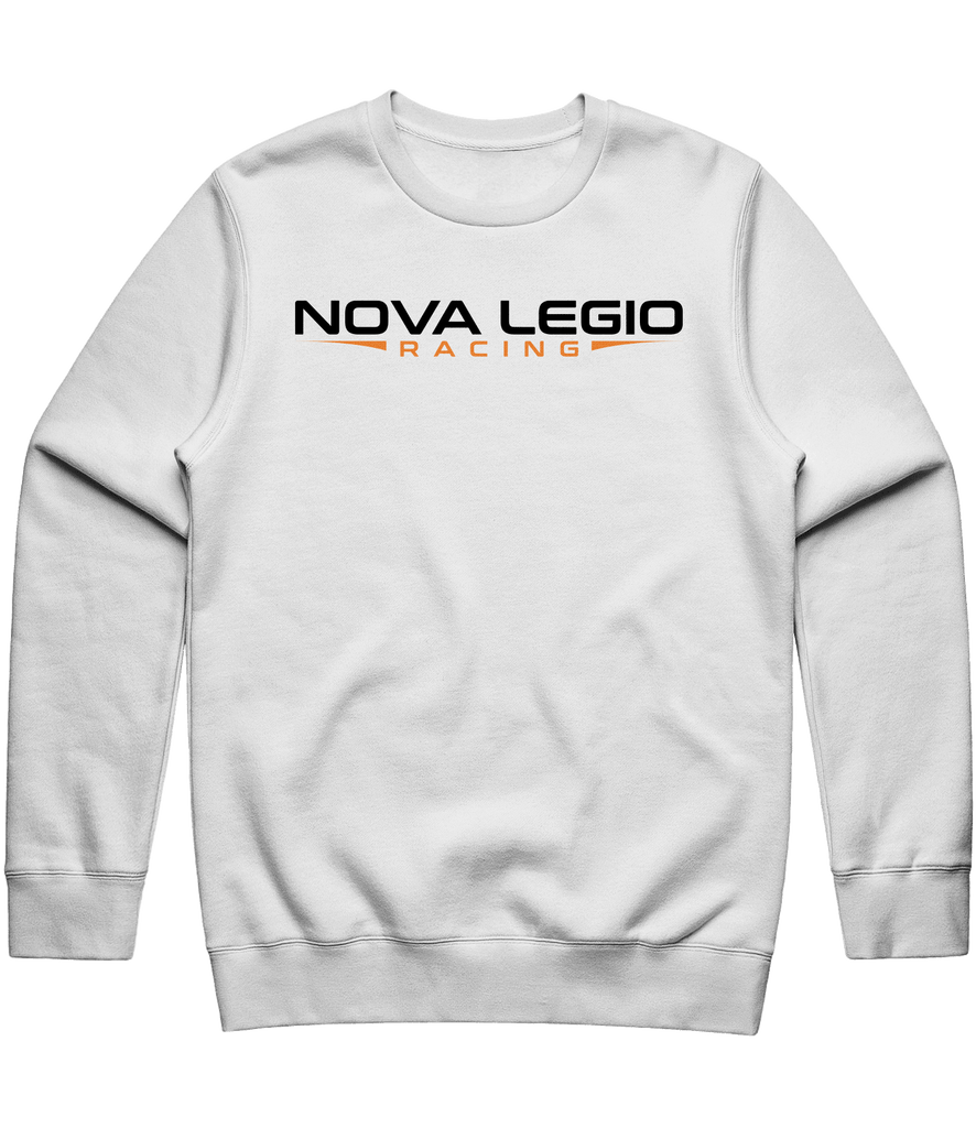 Nova Legio Racing Text Crewneck - White - ARMA