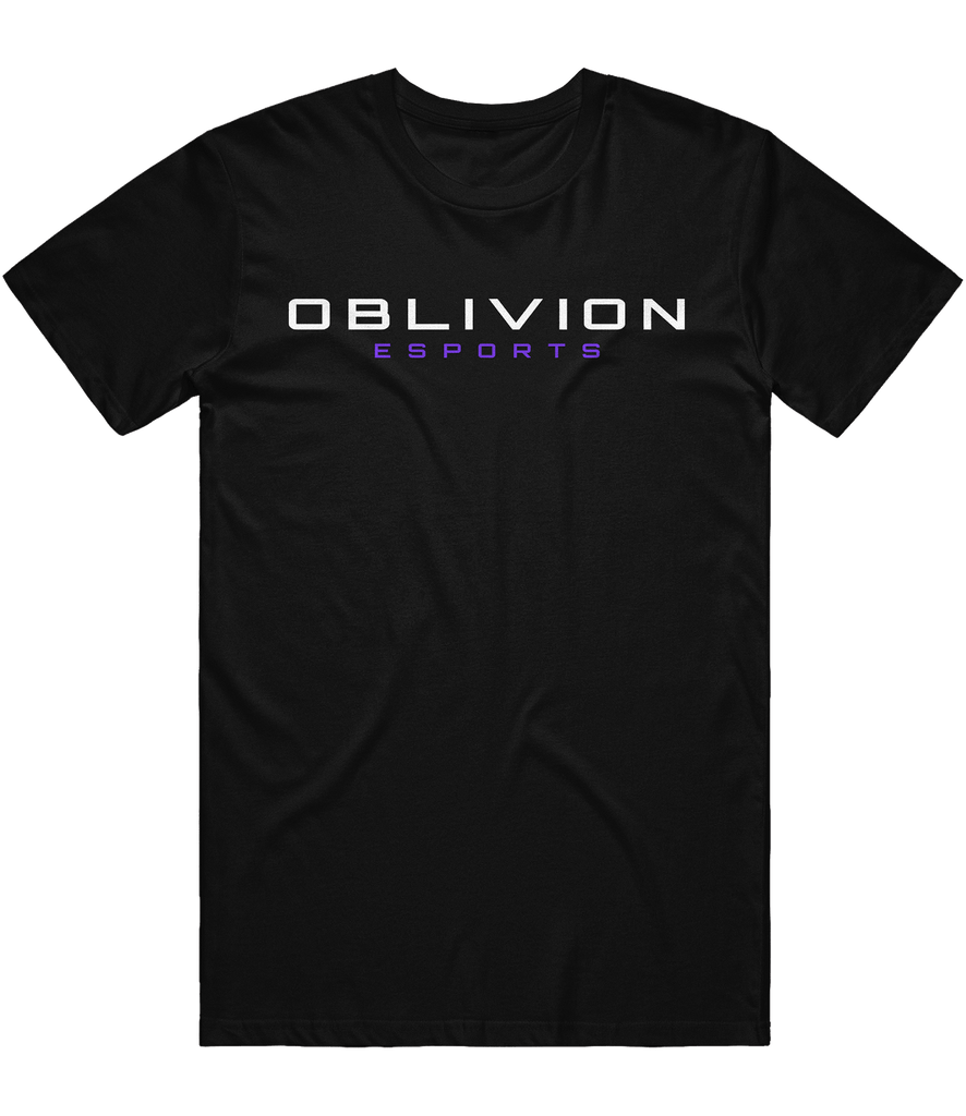 Oblivion Esports Text Tee - Black - ARMA
