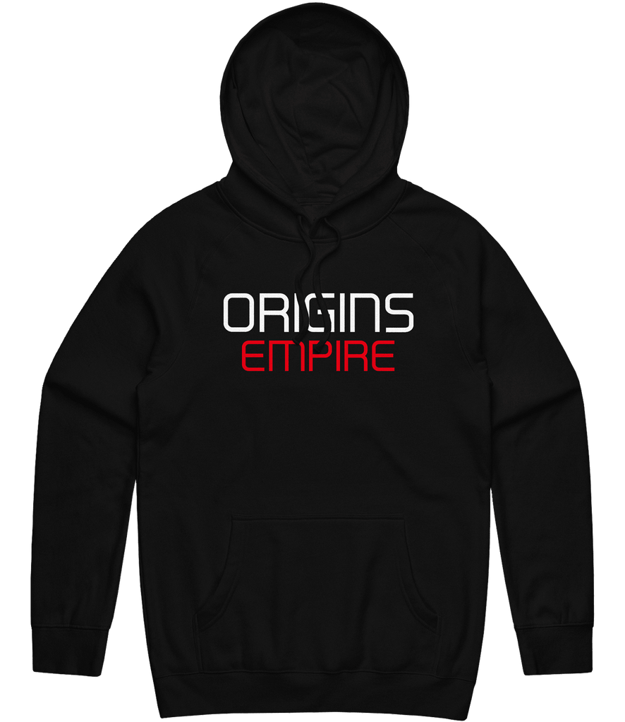 Origins Empire Text Hoodie - Black - ARMA