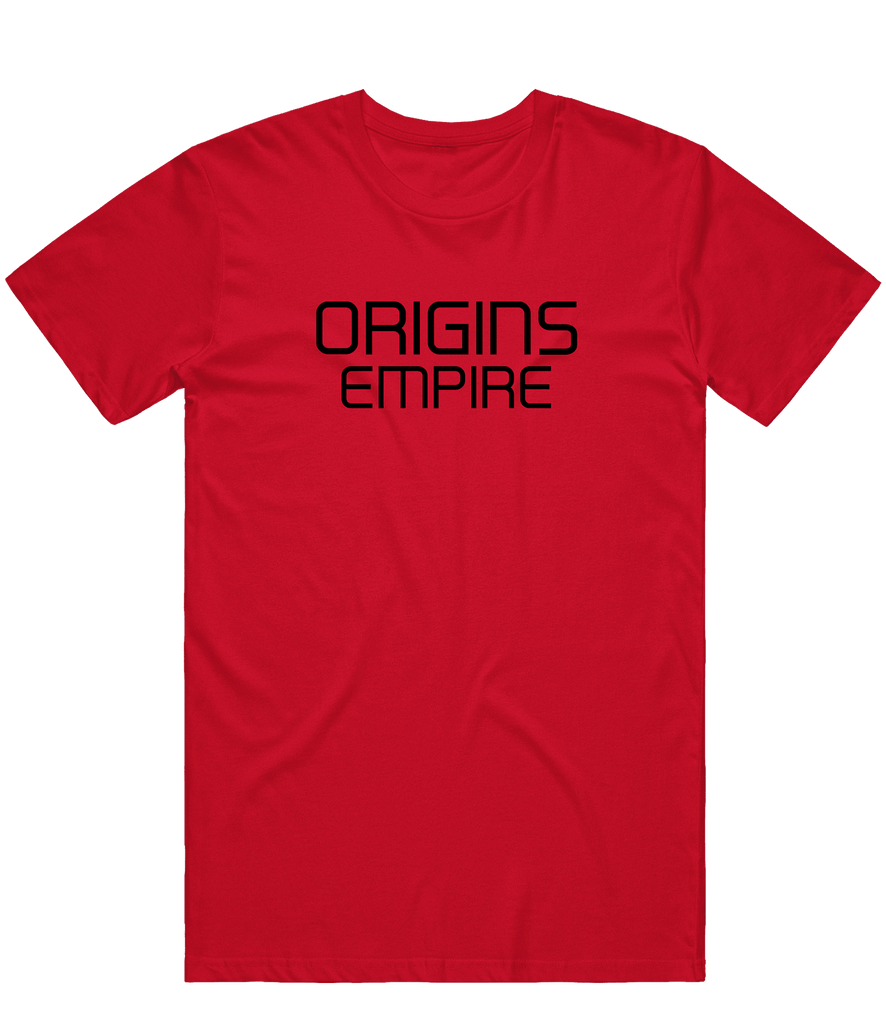 Origins Empire Text Tee - Red - ARMA