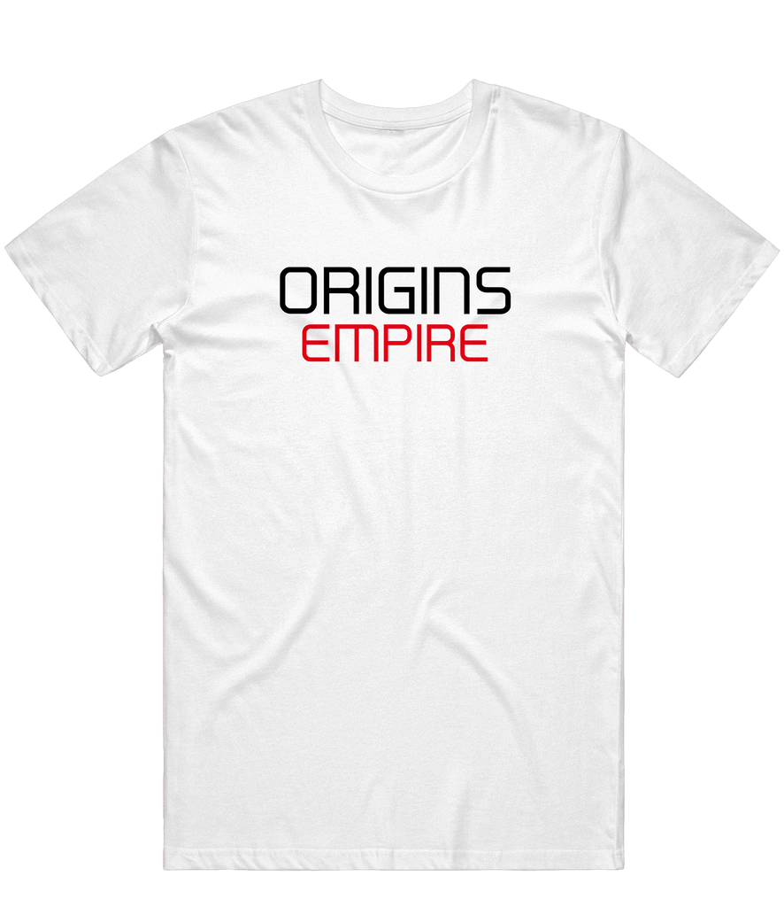 Origins Empire Text Tee - White - ARMA
