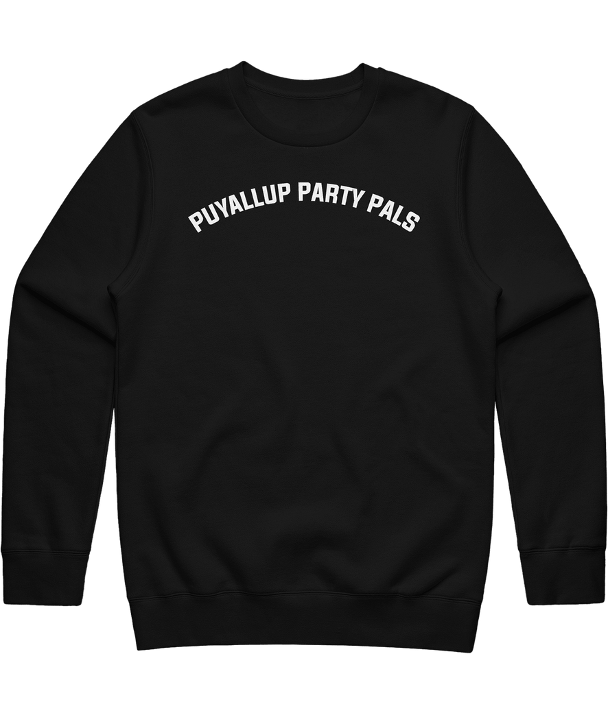 Puyallup Party Pals Text Crewneck - Black - ARMA