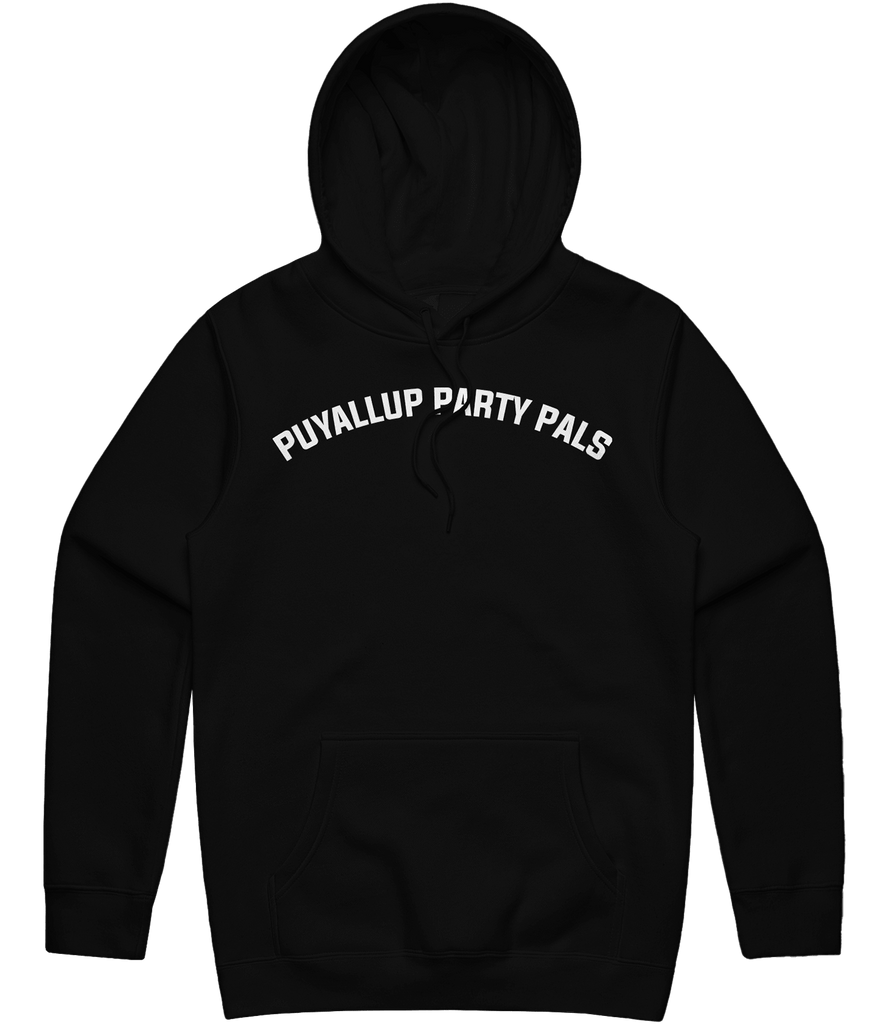 Puyallup Party Pals Text Hoodie - Black - ARMA