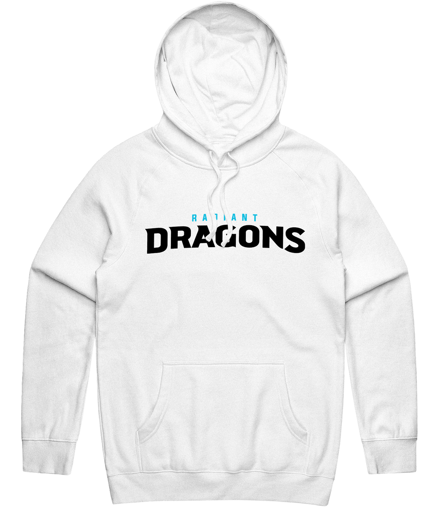 Radiant Dragons Text Hoodie - White - ARMA