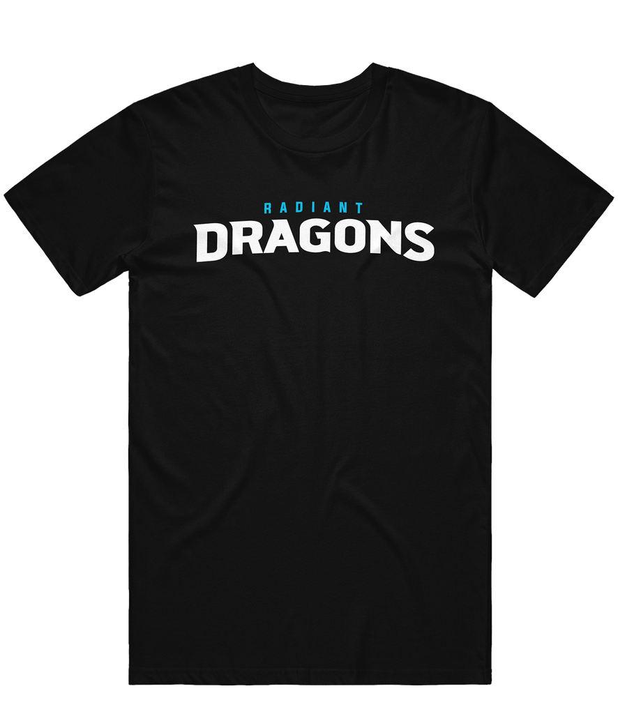 Radiant Dragons Text Tee - Black - ARMA