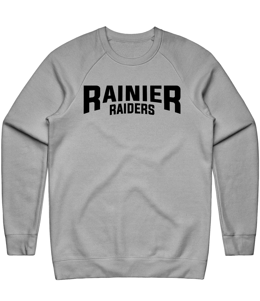 Rainier Raiders Text Crewneck - Grey - ARMA