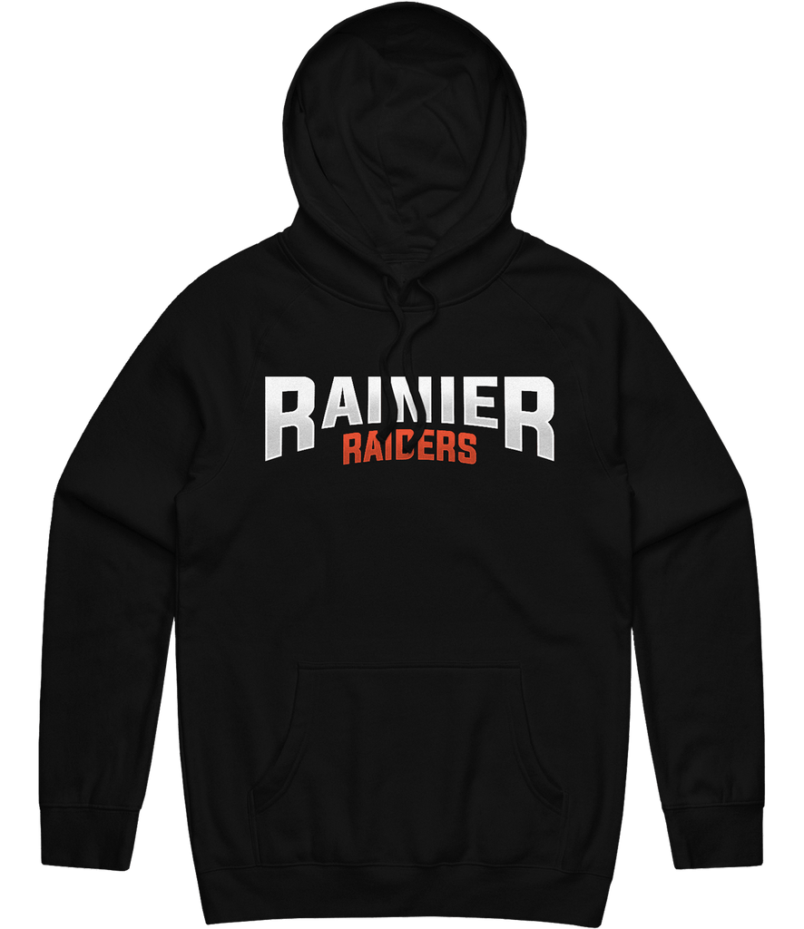 Rainier Raiders Text Hoodie - Black - ARMA