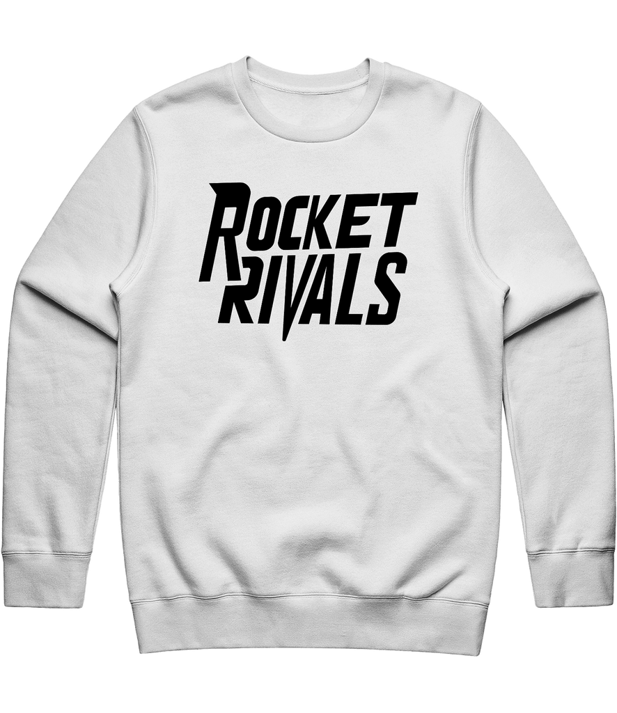 Rocket Rivals Text Crewneck - White - ARMA