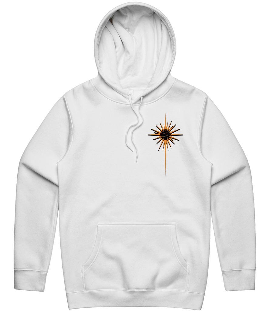 Shadowed Sun Icon Hoodie - White - ARMA