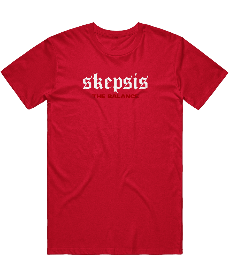 Skepsis Text Tee - Red - ARMA