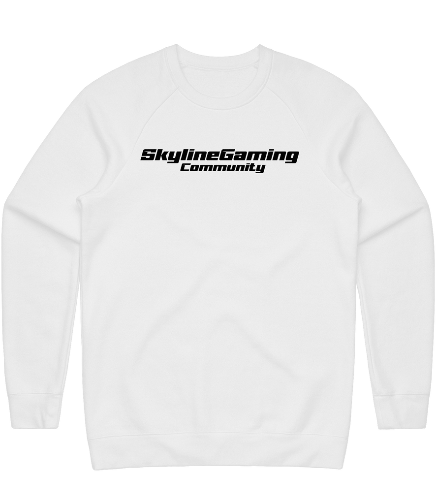 Skyline Gaming Community Text Crewneck - White - ARMA