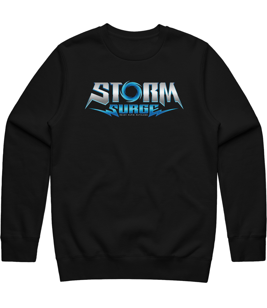 Storm Surge Text Crewneck - Black - ARMA