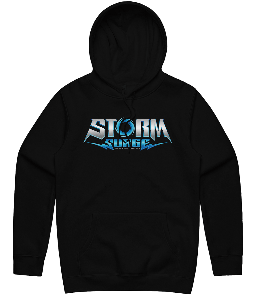 Storm Surge Text Hoodie - Black - ARMA