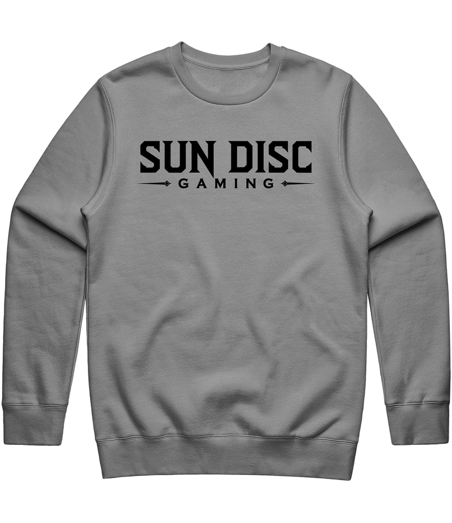 Sun Disc Gaming Text Crewneck - Grey - ARMA