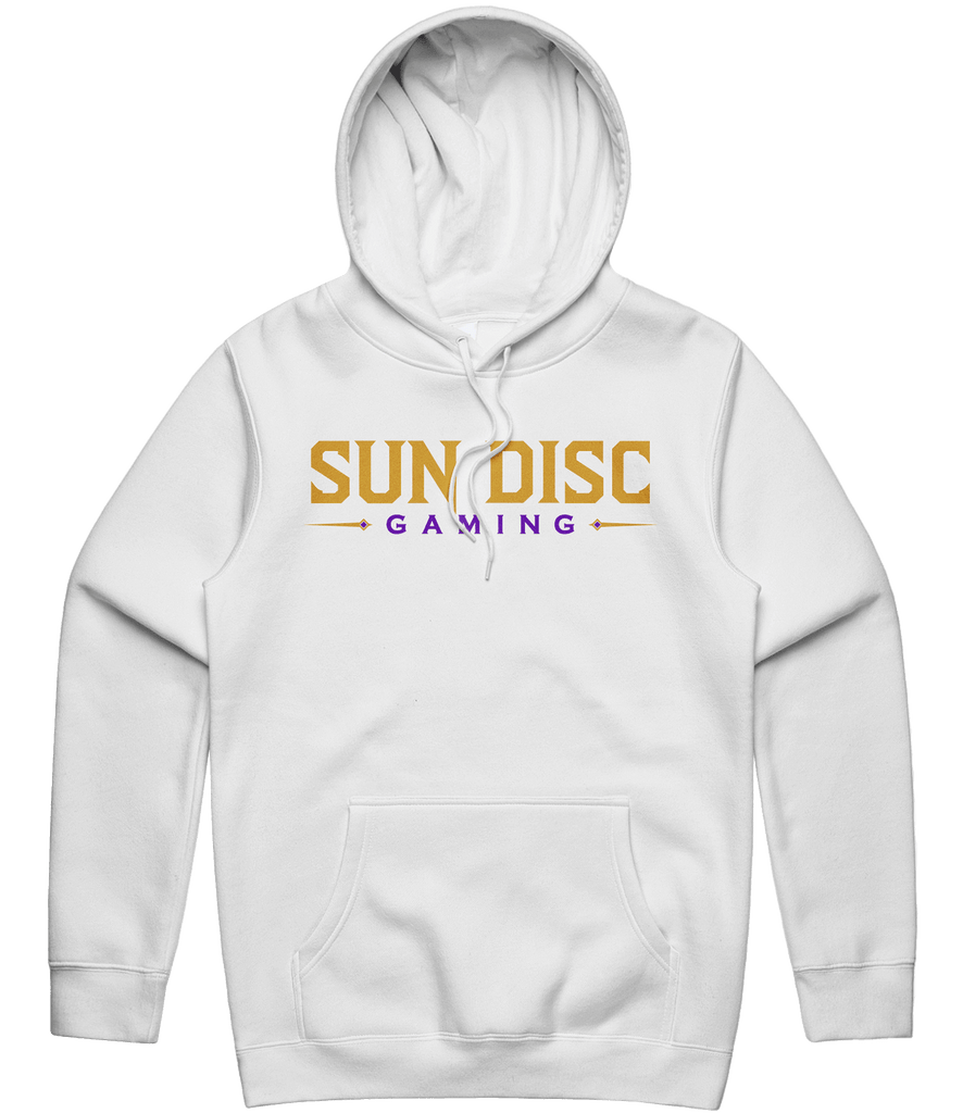 Sun Disc Gaming Text Hoodie - White - ARMA