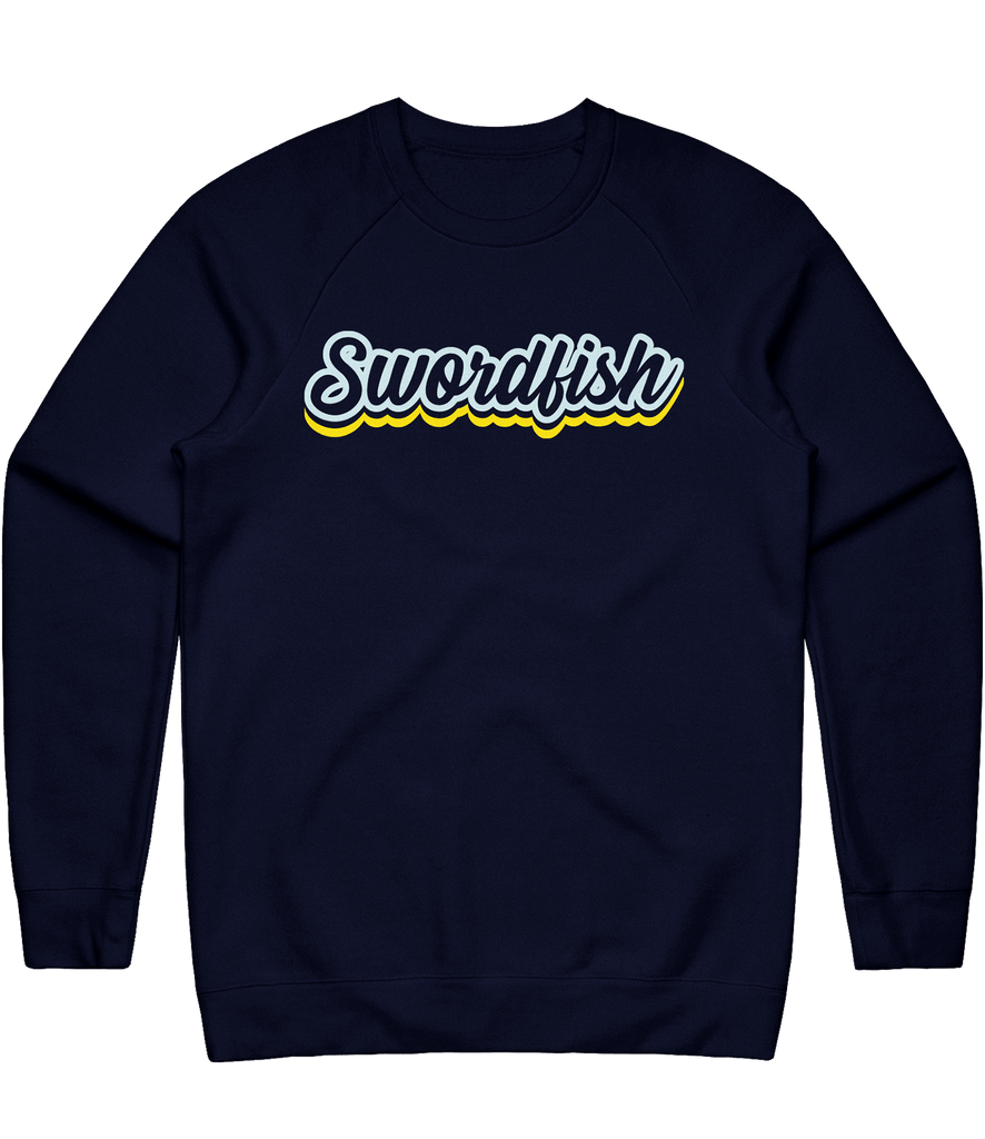 Swordfish Script Crewneck - Navy - ARMA
