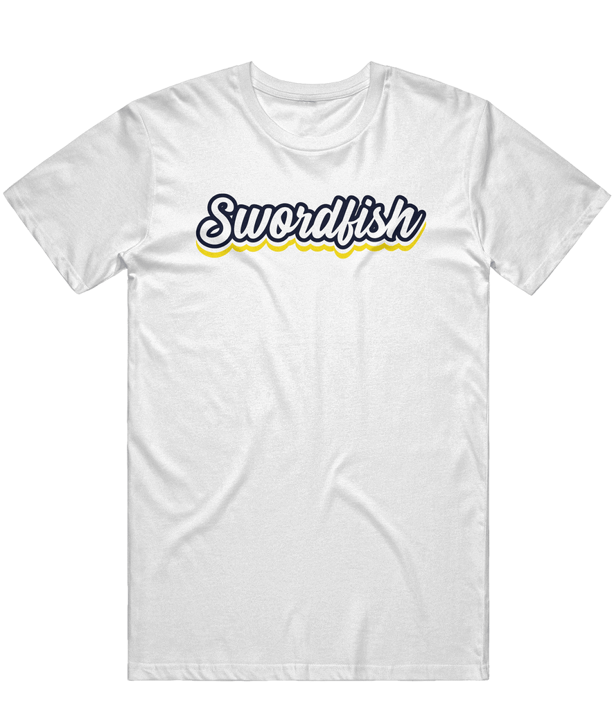 Swordfish Script Tee - White - ARMA
