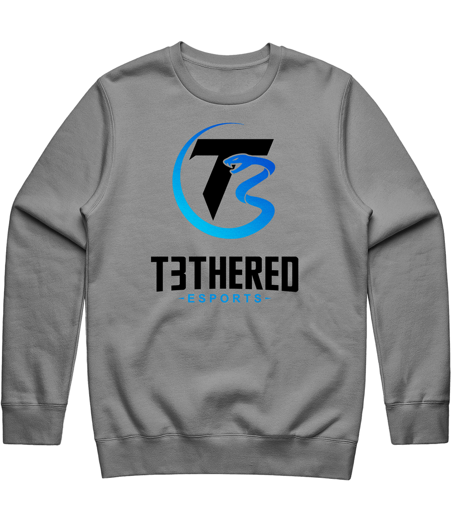 T3ATHERED Esports Logo Crewneck - Grey - ARMA