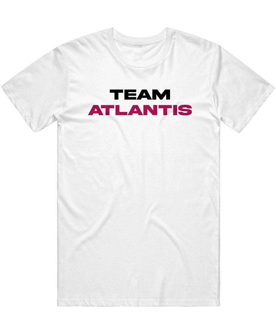 Team Atlantis Text Tee - White - ARMA