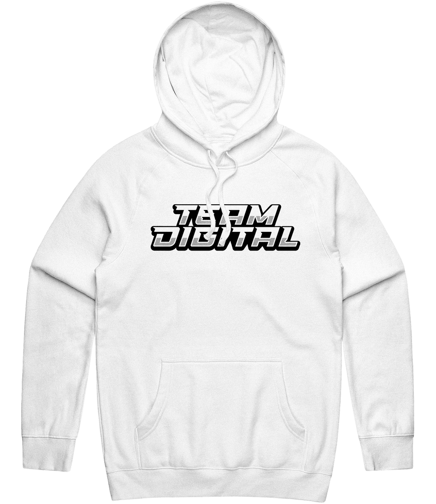 Team Digital Text Hoodie - White - ARMA