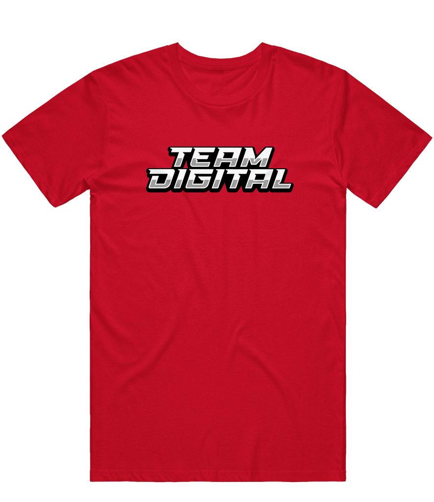 Team Digital Text Tee - Red - ARMA