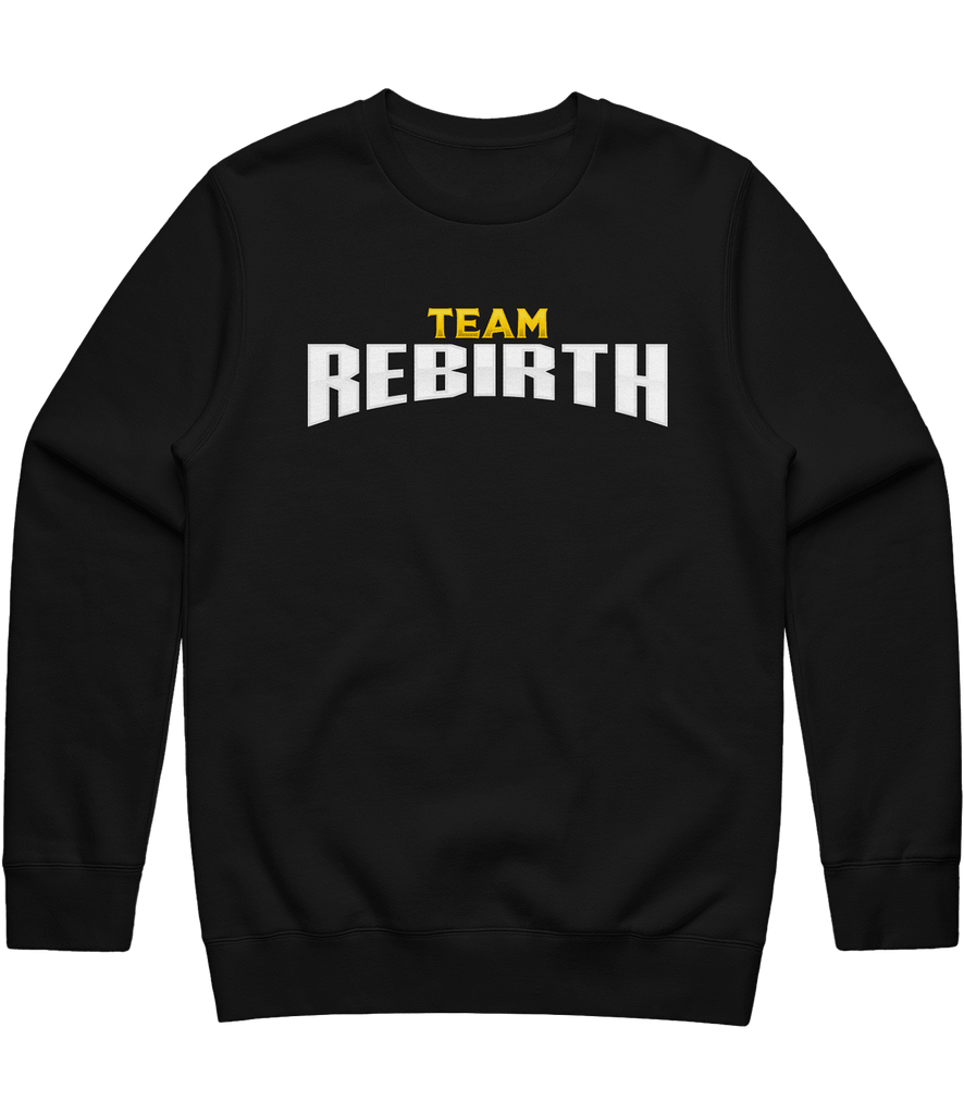 Team Rebirth Text Crewneck - Black - ARMA