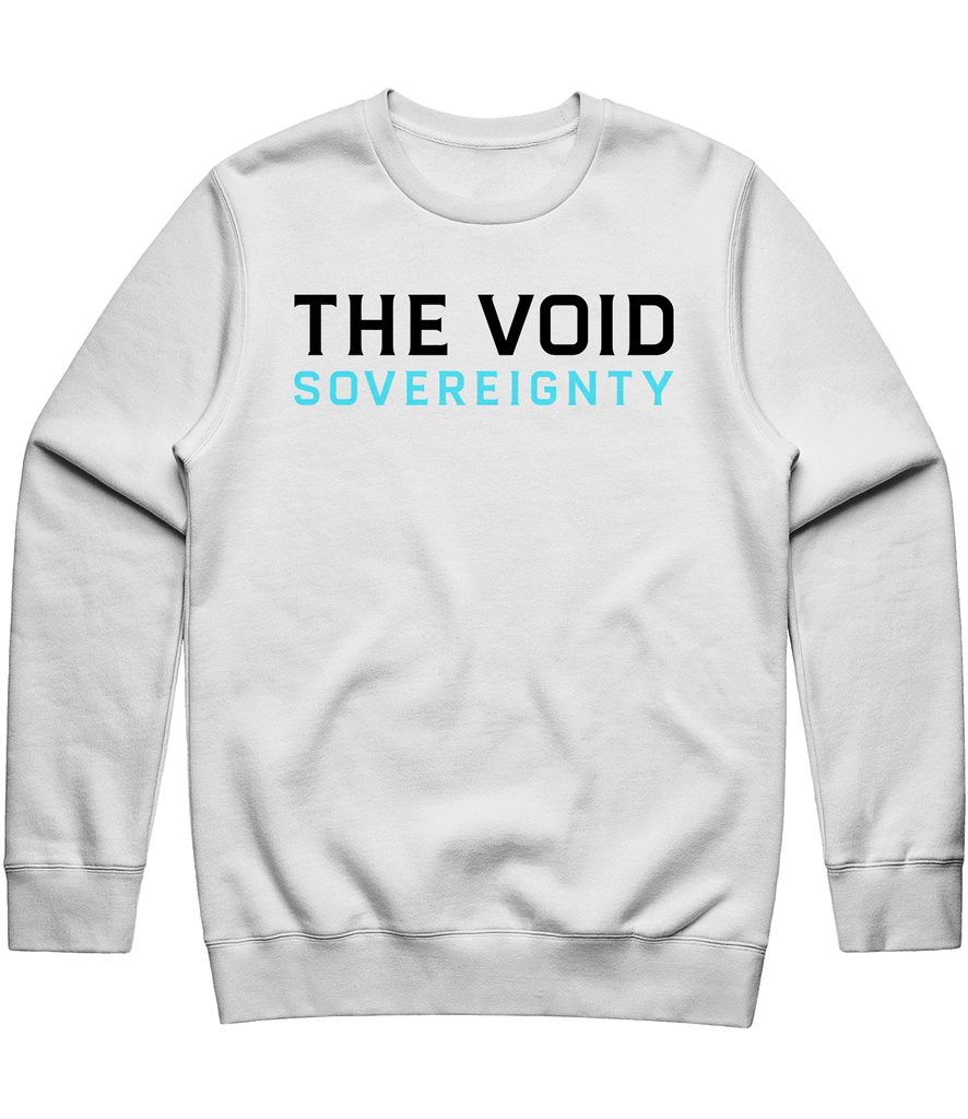 The Void Sovereignty Text Crewneck - White - ARMA