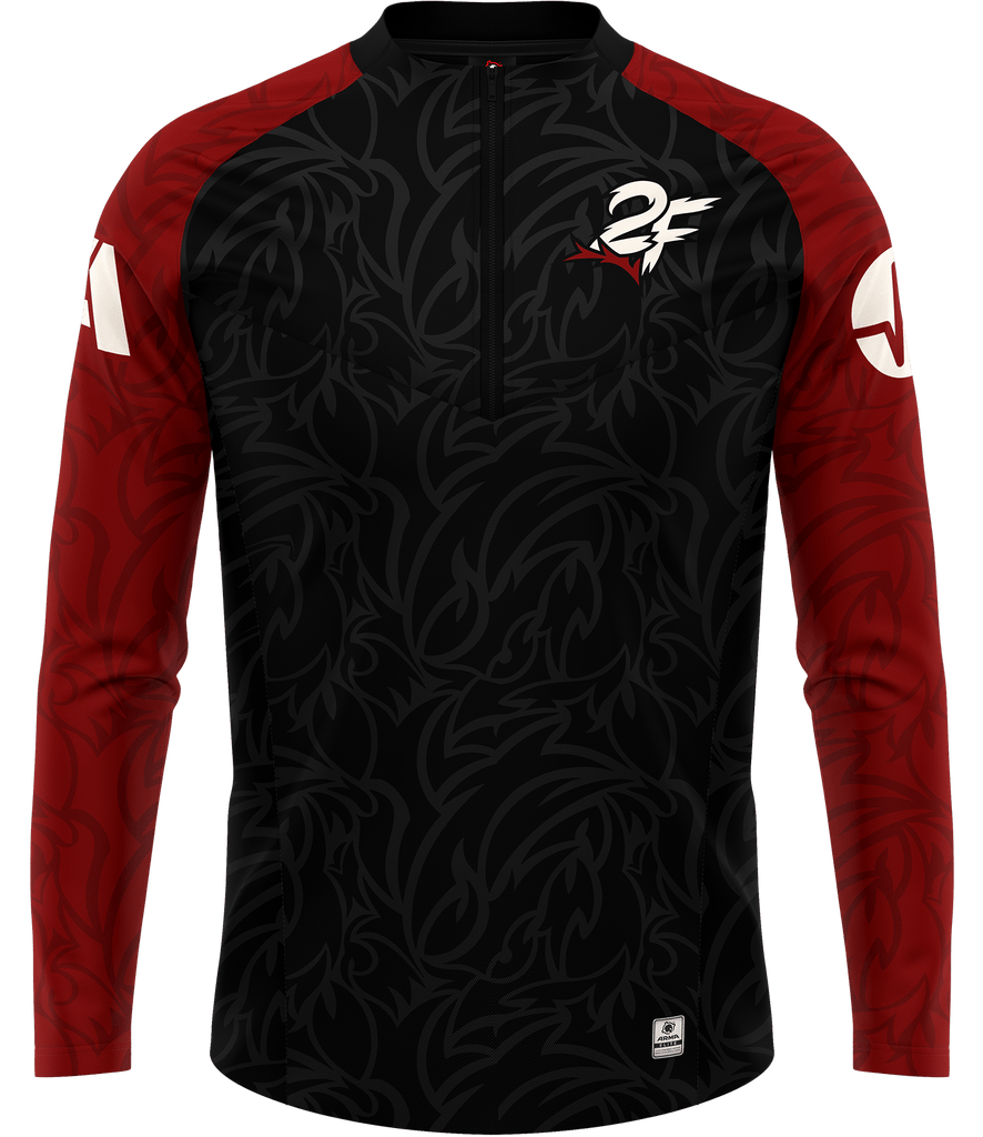 TwoFace ELITE Quarter Zip - Black/Red - ARMA