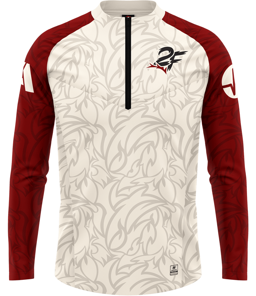 TwoFace ELITE Quarter Zip - Cream/Red - ARMA