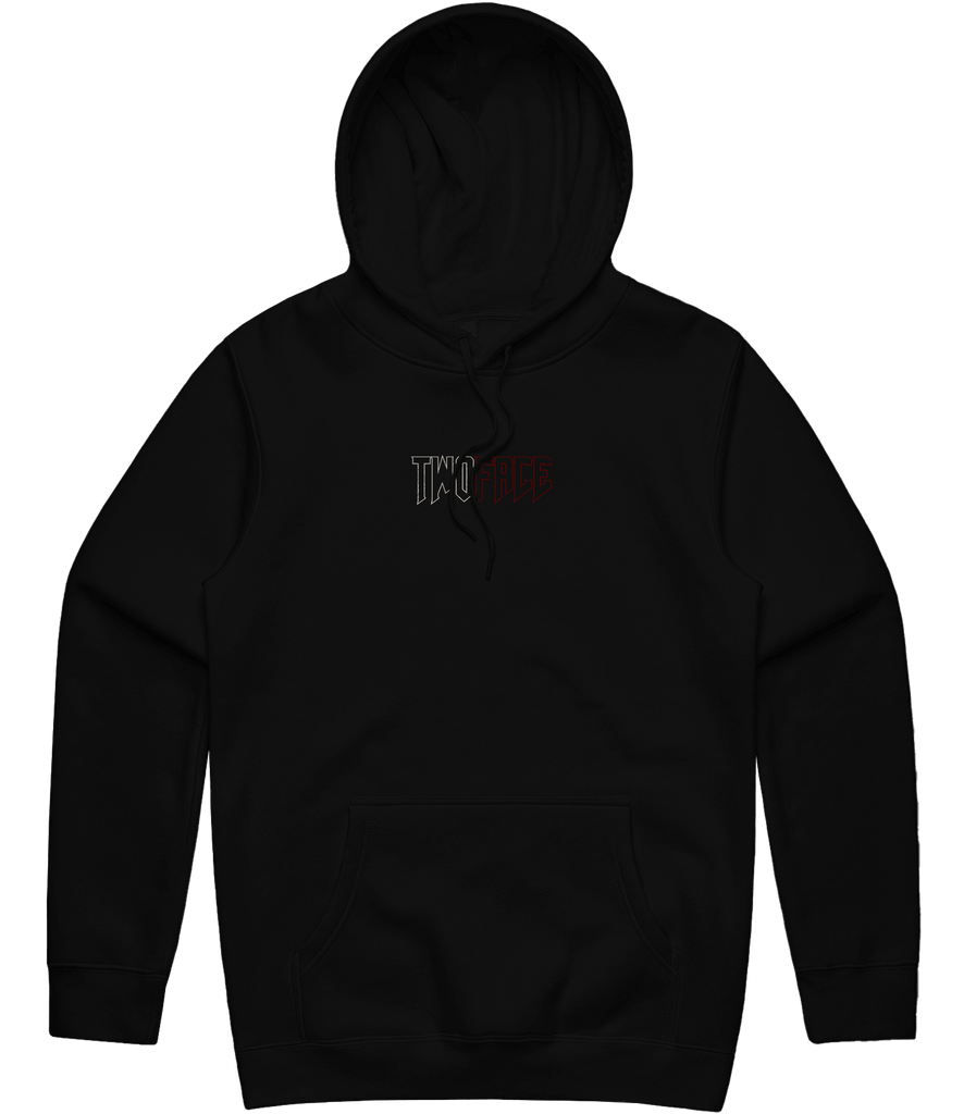 TwoFace Text Hoodie - Black - ARMA