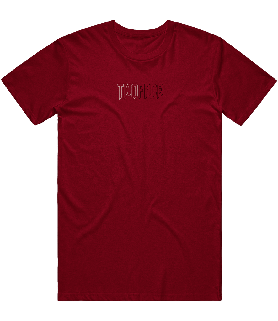 TwoFace Text Tee - Red - ARMA