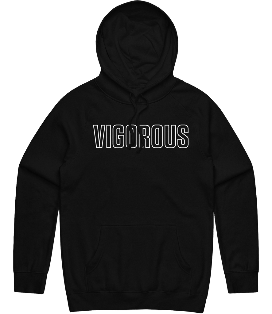 Vigorous Text Hoodie - Black - ARMA