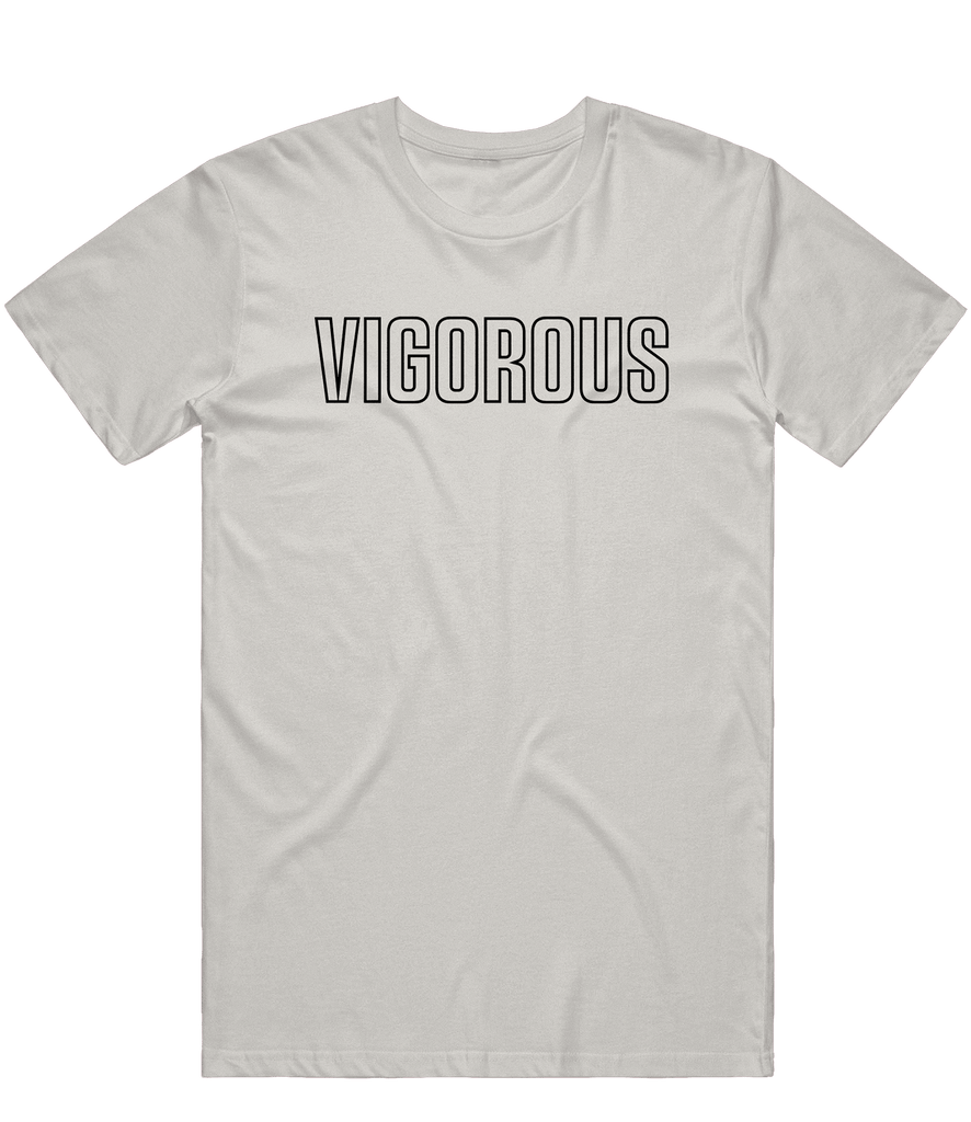 Vigorous Text Tee - Light Grey - ARMA